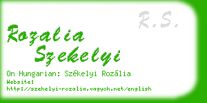 rozalia szekelyi business card