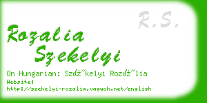 rozalia szekelyi business card